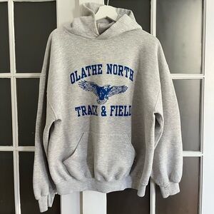 Olathe North Track & Field Russell Athletic Grey Fleece Hoodie